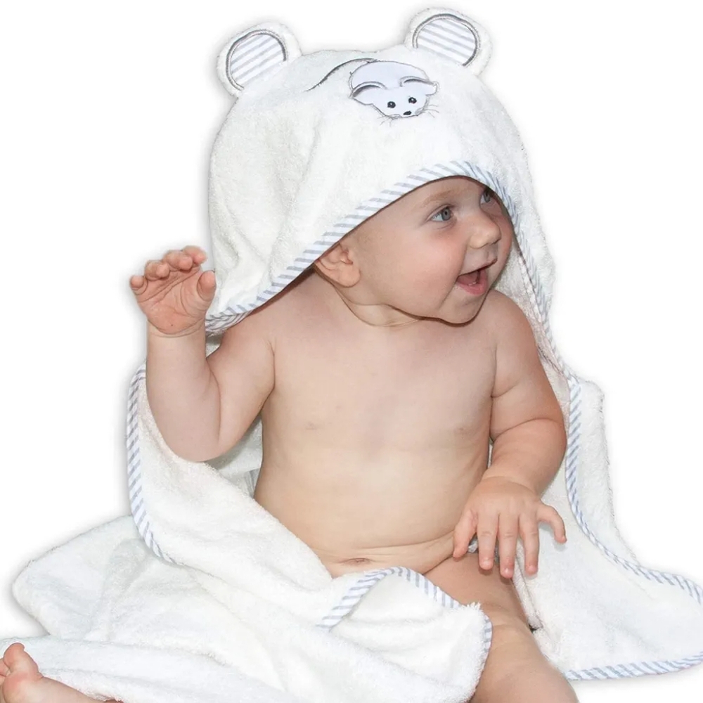Organic Bamboo Hooded Baby Towel by Liname - Ultra Soft, Thick & Extra Absorbent